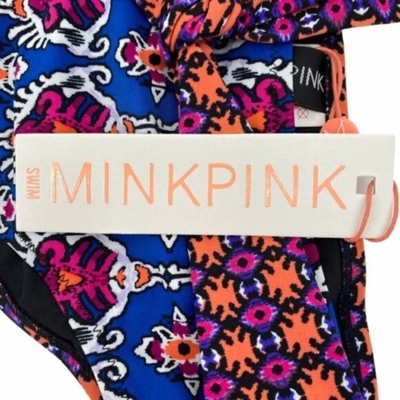 NEW REVOLVE X MINKPINK Conflict of Interest Multi Tie Front Bikini Bottoms L - Picture 6 of 8